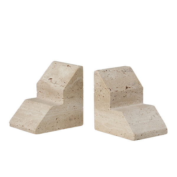 Triangle Stone Bookend – Yellow Marble