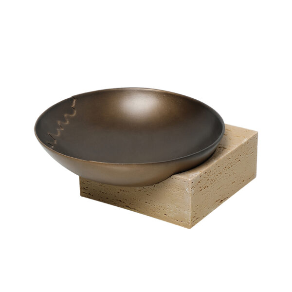 Gold Inlaid Plate – Resin Sculpture