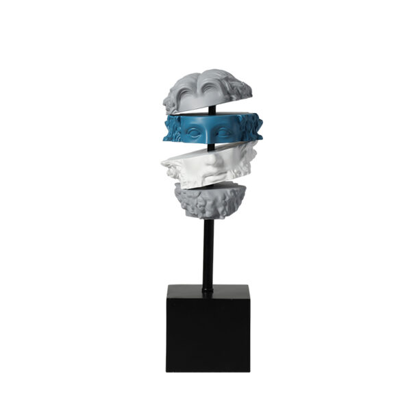 Cutting Thinking Blue – Resin & Metal Sculpture