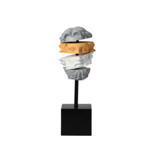 Cutting Thinking Yellow – Resin & Metal Sculpture