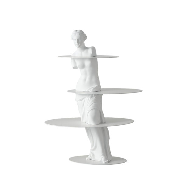 Beauty Tray White – Resin & Metal Sculpture