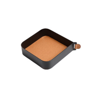 Fine Grain Tray Square Brown A – Metal & Leather