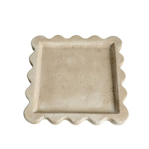 Travertine Curved Edge Plate A