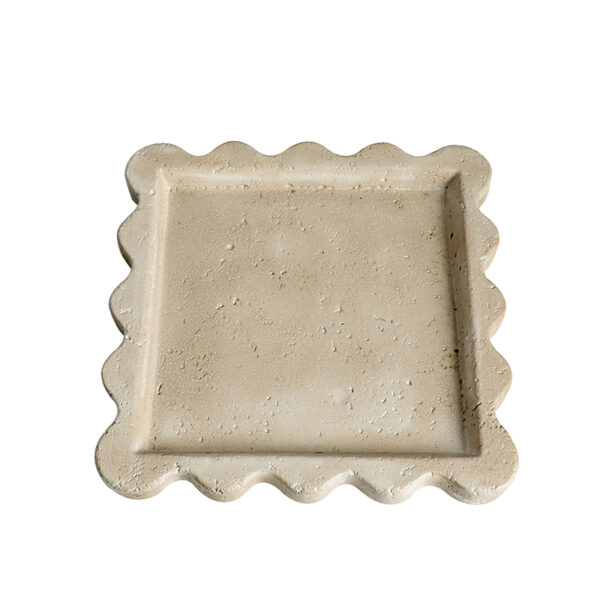 Travertine Curved Edge Plate A