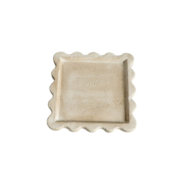 Travertine Curved Edge Plate B